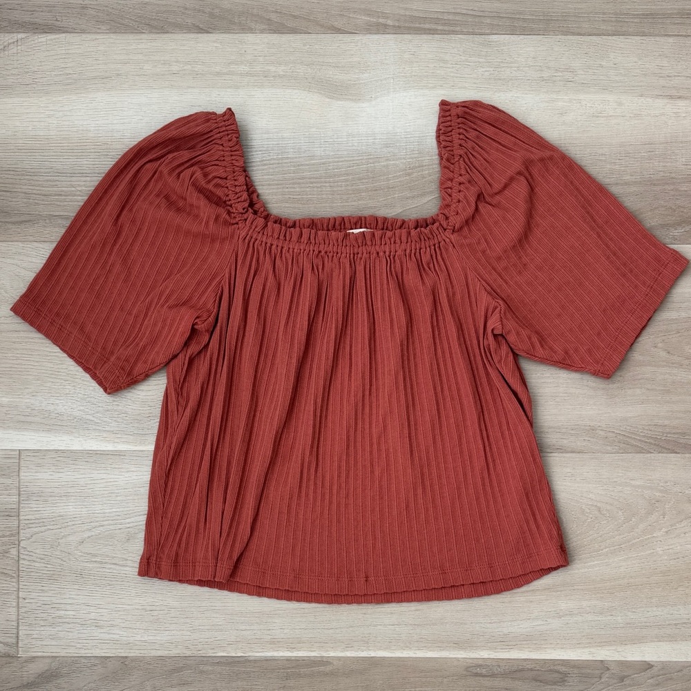 Madewell - Knit Pointelle Peasant Top
